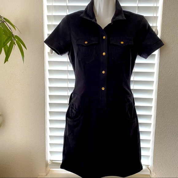 True Religion Black Ponte Bodycon Dress - Picture 1 of 14